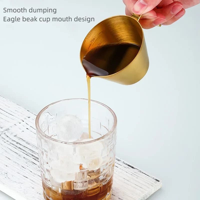 Tasse doseuse pour expresso en acier inoxydable 304 avec graduation