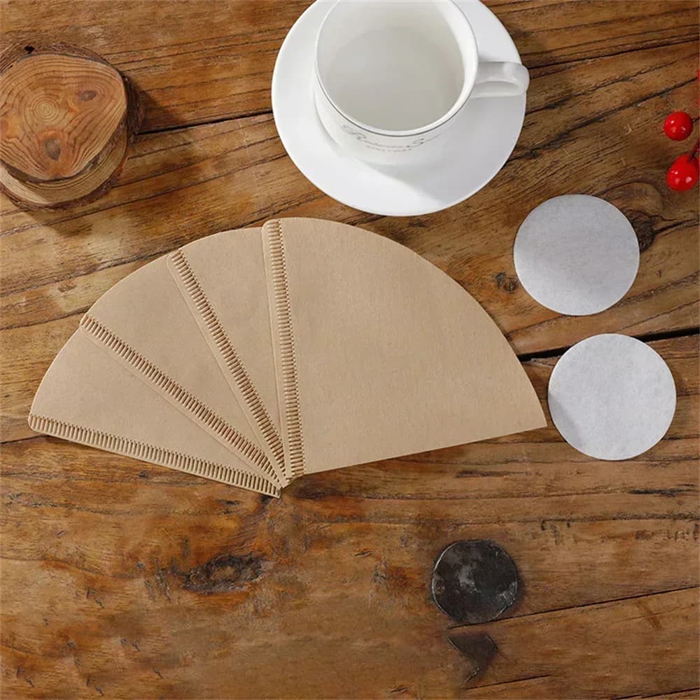 Filtres à café coniques V60 en papier non blanchi - Jetables pour cafetière filtre et pour-over (40/100 pièces)