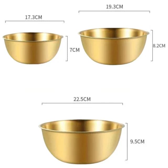 Lot de 1 à 3 bols en acier inoxydable gradués pour cuisine, pâtisserie et conservation des aliments, bols mélangeurs grande capacité