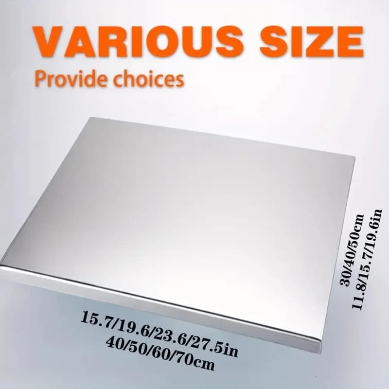 Grande planche à découper pliable en acier inoxydable pour cuisine et barbecue