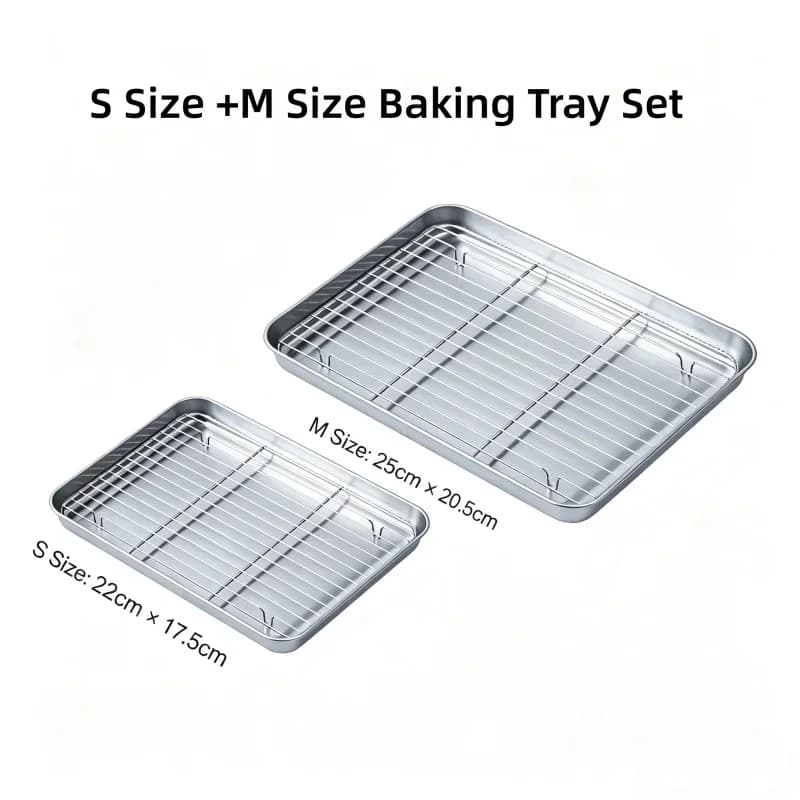 Plaque de cuisson en acier inoxydable avec grille de refroidissement