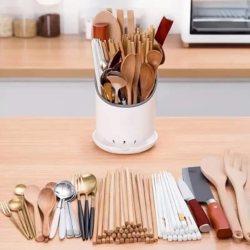 Égouttoir à Couverts avec Plateau - Range-Couverts pour Cuisine