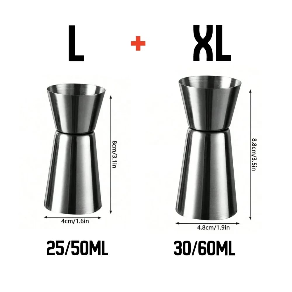 Doseur à cocktail double en acier inoxydable - Jigger de bar