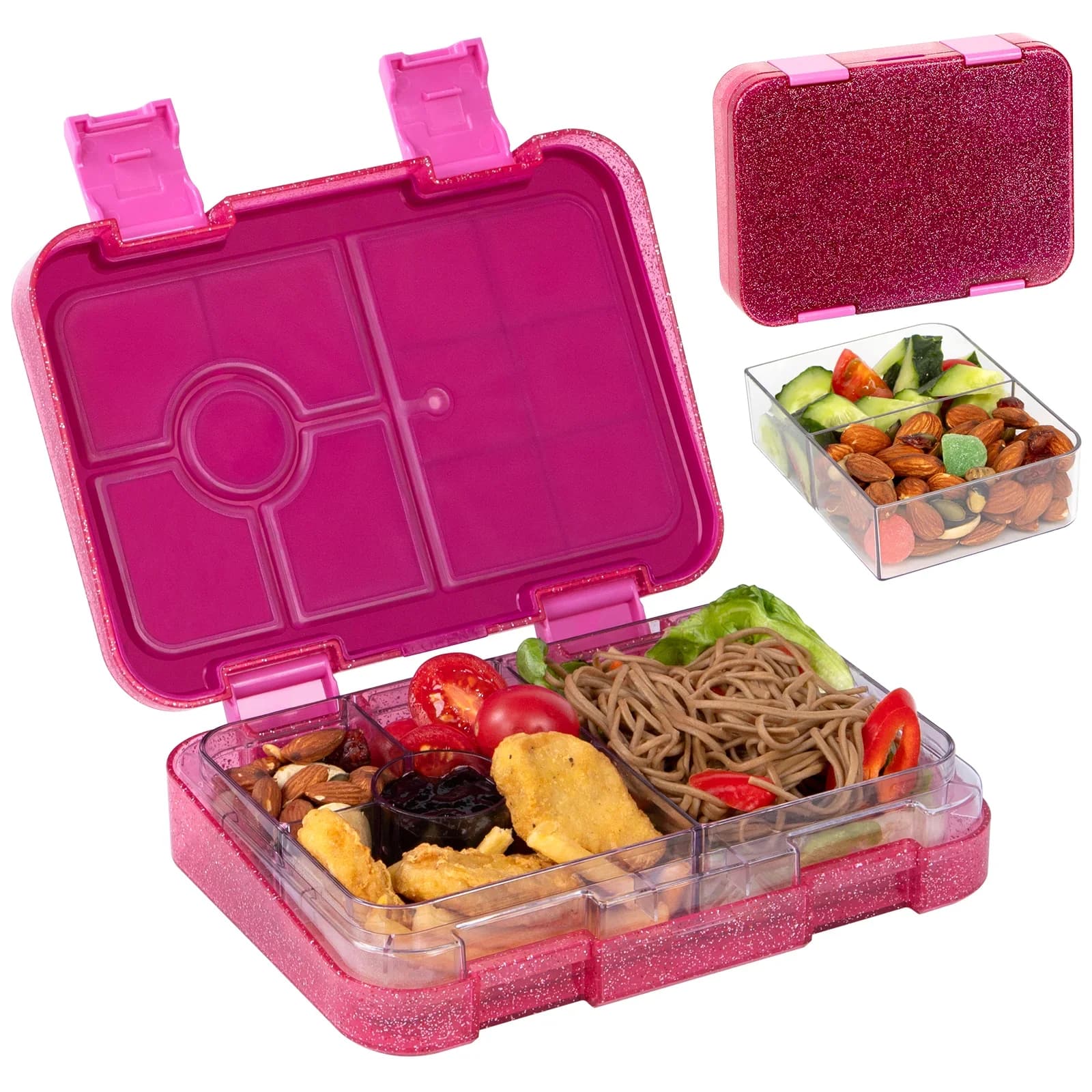 Boîte à bento hermétique compatible micro-ondes avec couverts pour école et bureau