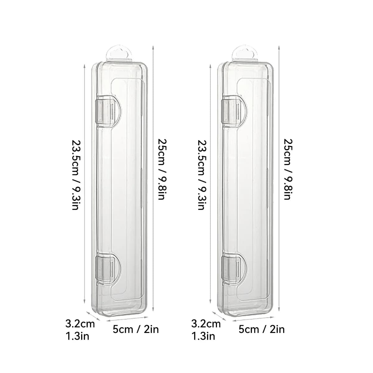 Boîte à couverts de voyage transparente avec couvercle à rabat anti-poussière
