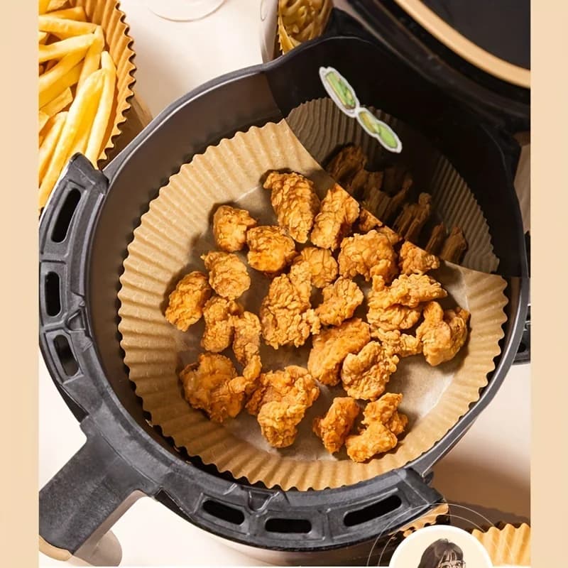 Feuilles de papier cuisson jetables pour friteuse à air - Anti-graisse et imperméables