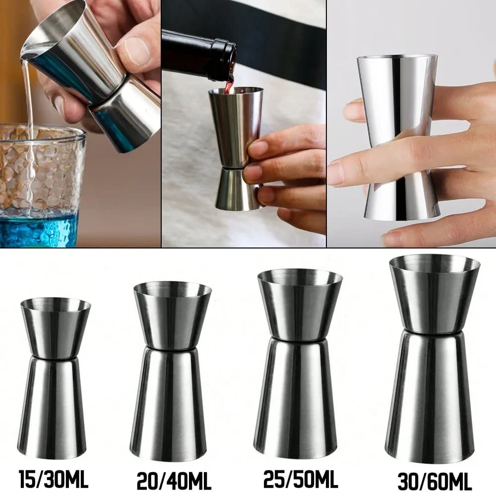 Doseur à cocktail double en acier inoxydable - Jigger de bar