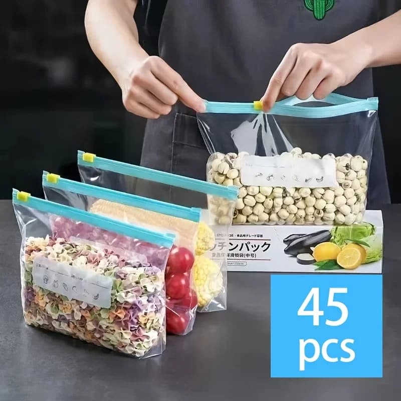 Sacs de conservation zippés pour aliments et congélation étanches - 10 à 90 pcs