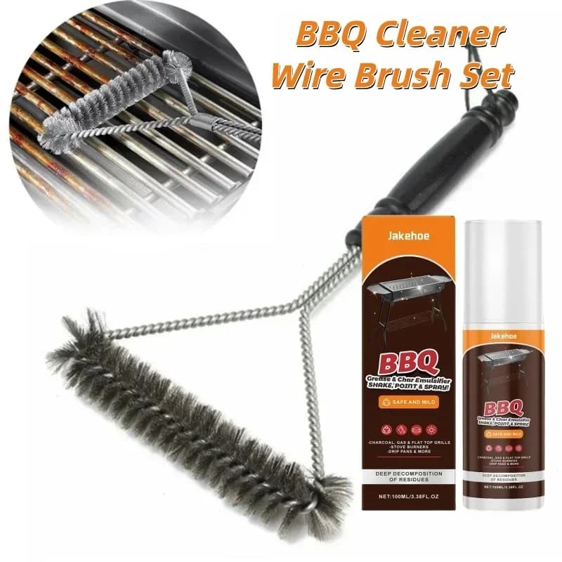 Brosse de Nettoyage pour Barbecue en Acier Inoxydable - Brosse Métallique Robuste