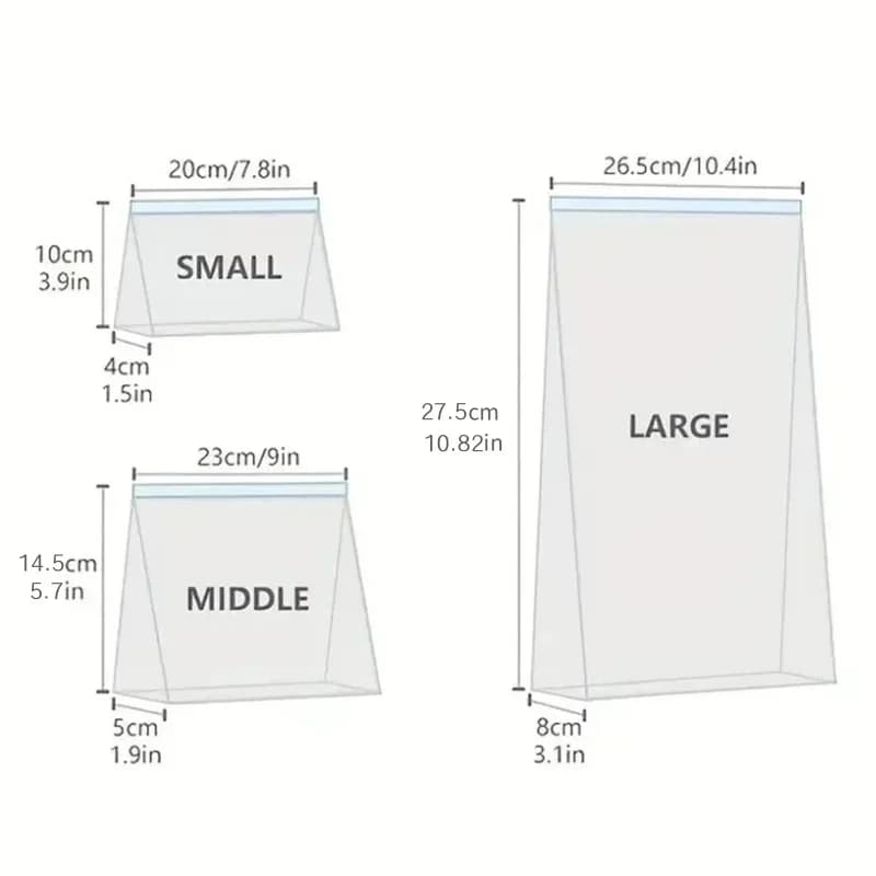 Sacs de conservation zippés pour aliments et congélation étanches - 10 à 90 pcs