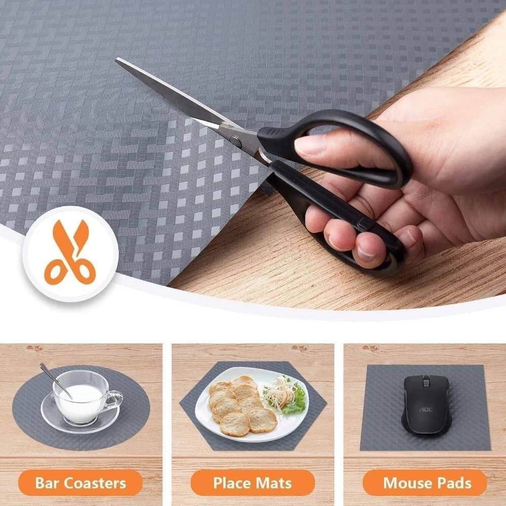 Tapis de tiroir antidérapant et imperméable - Fond de placard et étagère lavable pour cuisine