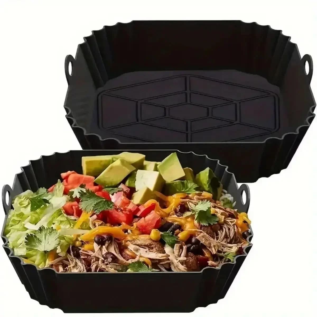 Moule en silicone réutilisable pour Air Fryer - Tapis de cuisson antiadhésif
