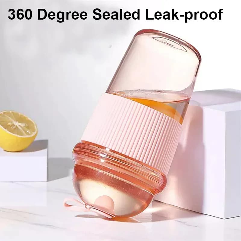 Gobelet avec Paille Rabattable 430 ml - Bouteille Réutilisable Style Ins