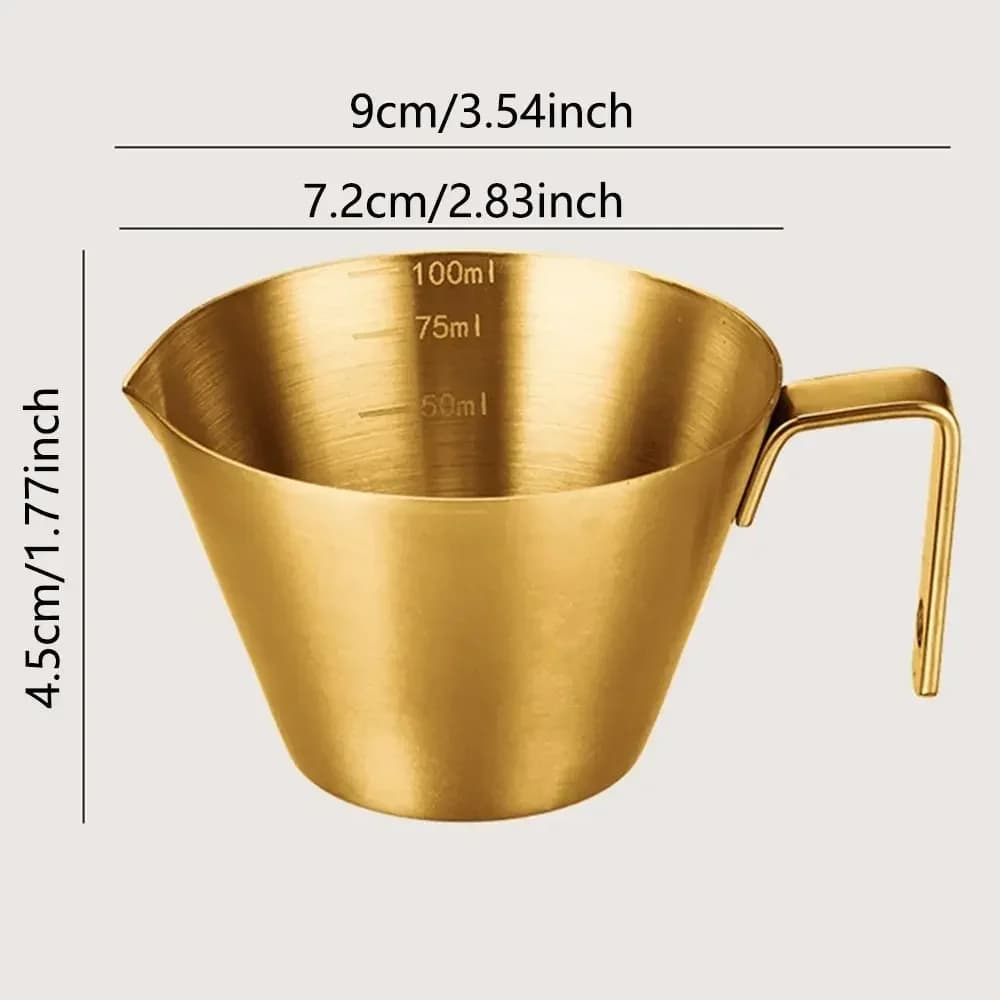 Tasse doseuse pour expresso en acier inoxydable 304 avec graduation