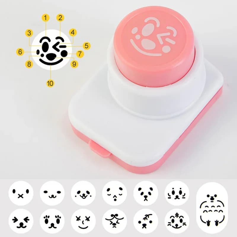 Emporte-pièce pour algues nori et moule à onigiri sourire - Décoration bento et sushi