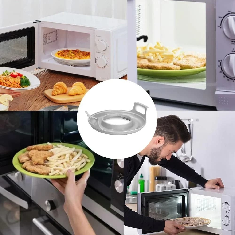 Plateau support pour micro-ondes anti-déformation en PP pour bols et assiettes, facile à nettoyer