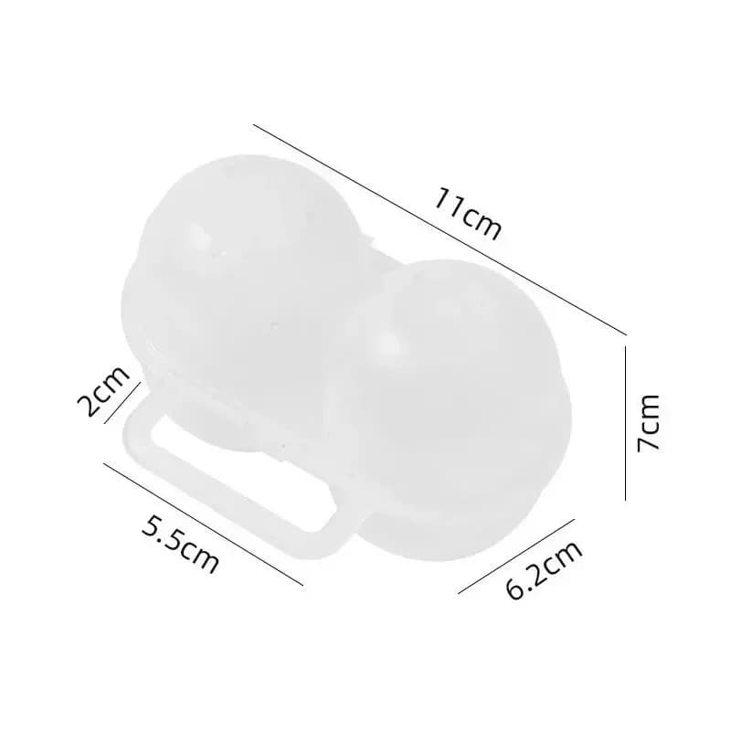 Boîte à œufs portable 2 compartiments - Boîte de transport antichoc pour camping et réfrigérateur (1 pièce)