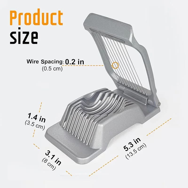 Coupe-œufs robuste en aluminium pour œufs durs et fruits mous