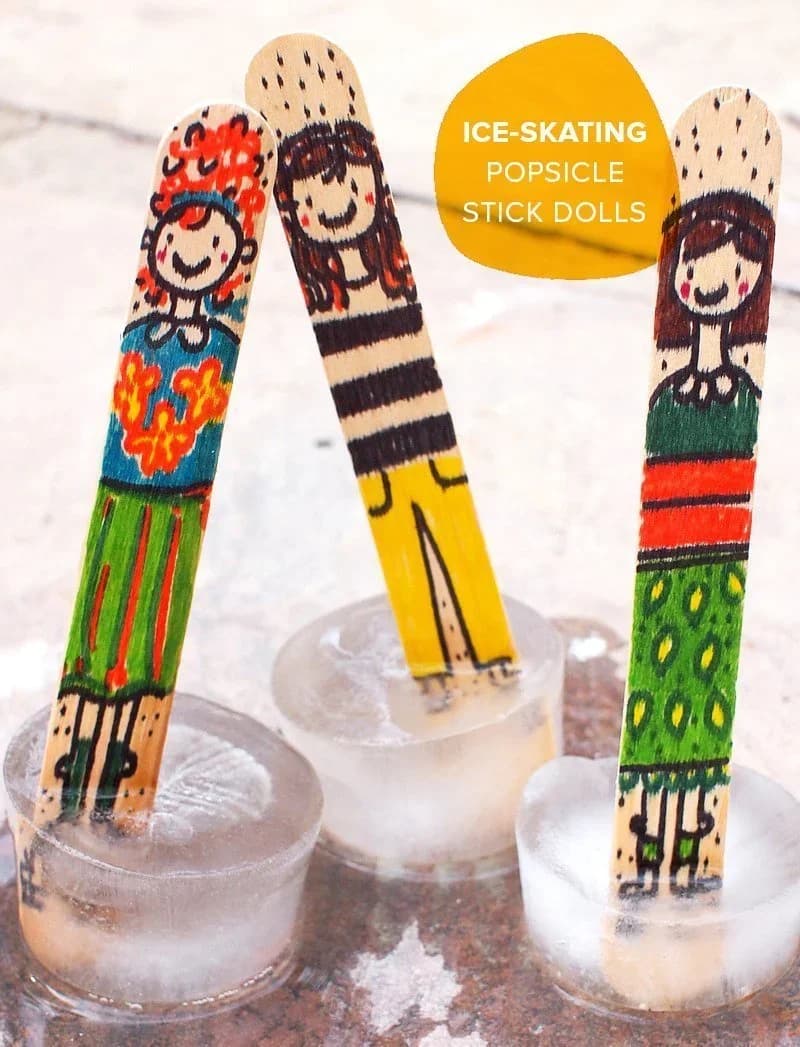 Bâtonnets de glace en bois Leeseph 11,4 cm pour esquimaux et loisirs créatifs