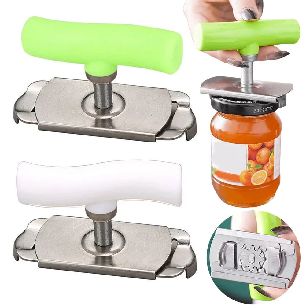 Ouvre-bocal universel réglable en acier inoxydable | Outil ergonomique pour couvercles et capsules