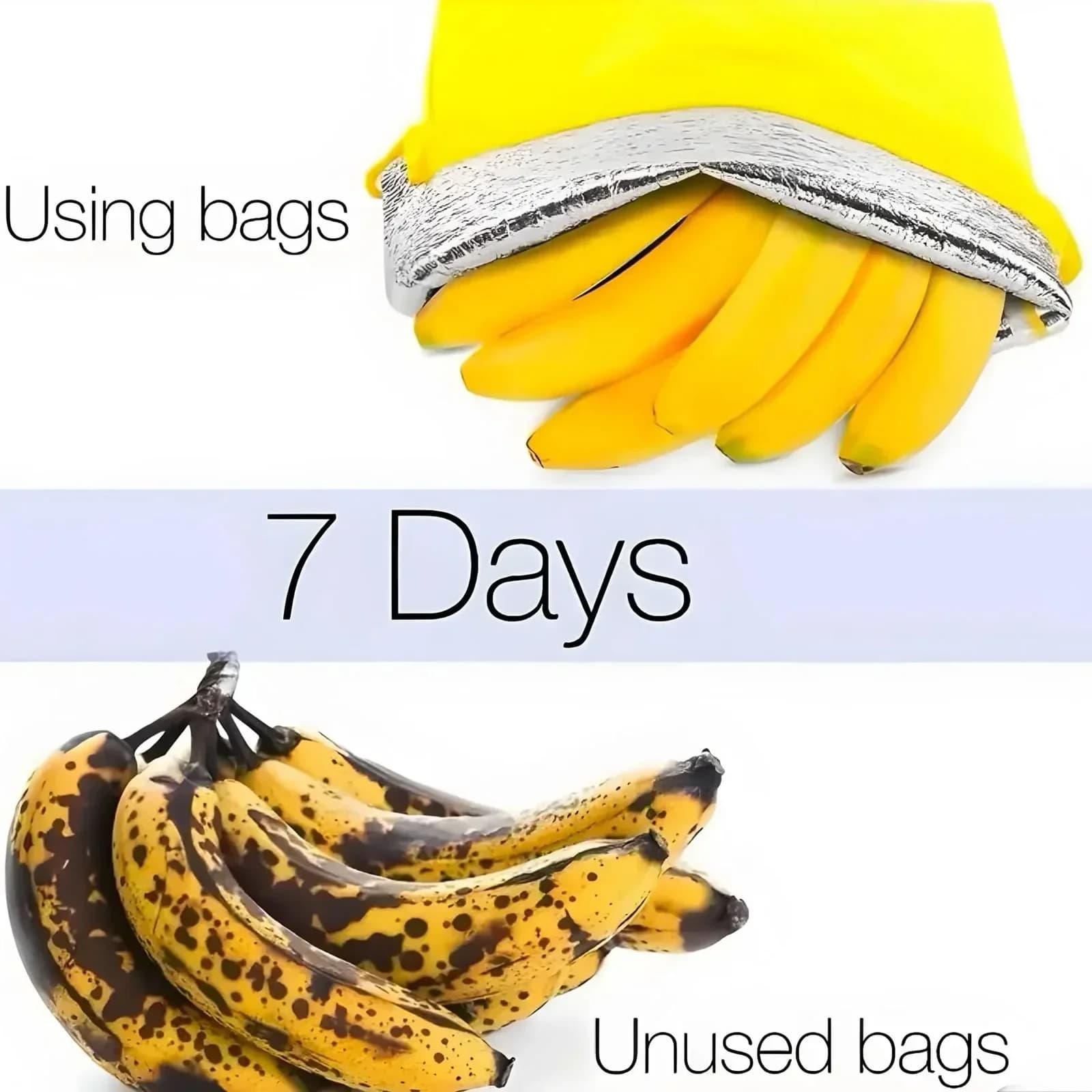 Sacs de Conservation Fraîcheur pour Bananes et Salades 1/2/3/5 pcs