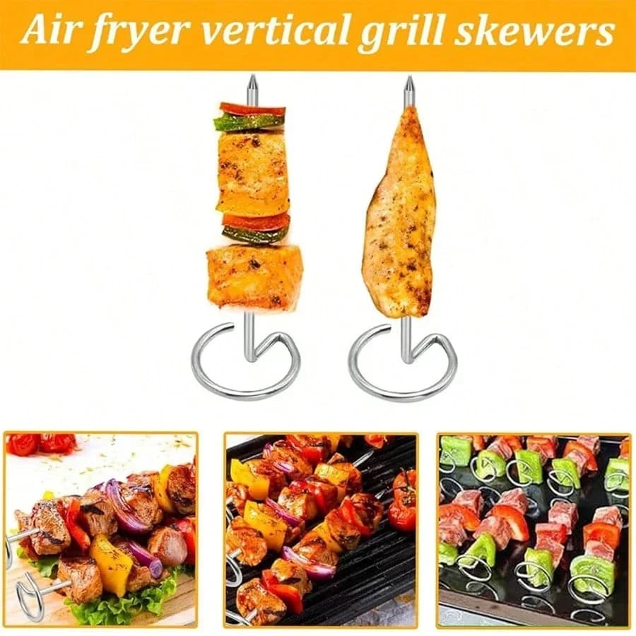 Lot de 10/20/30 brochettes en acier inoxydable réutilisables pour barbecue