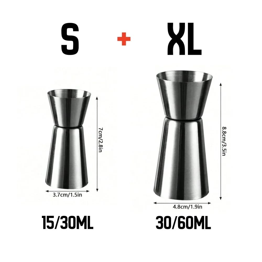 Doseur à cocktail double en acier inoxydable - Jigger de bar