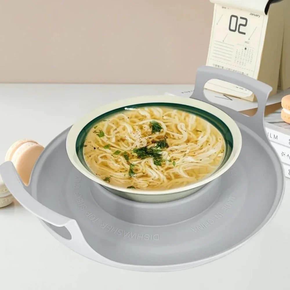 Plateau support pour micro-ondes anti-déformation en PP pour bols et assiettes, facile à nettoyer