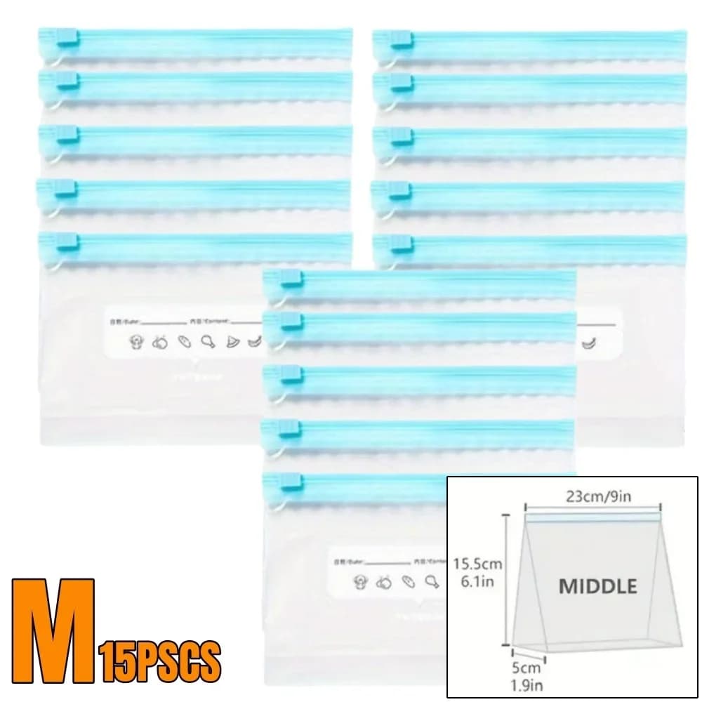 Sacs de conservation zippés pour aliments et congélation étanches - 10 à 90 pcs