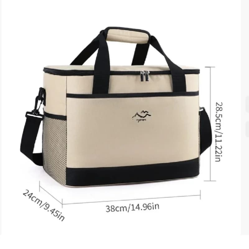 Sac isotherme repas carré grande capacité - Sac bandoulière de pique-nique
