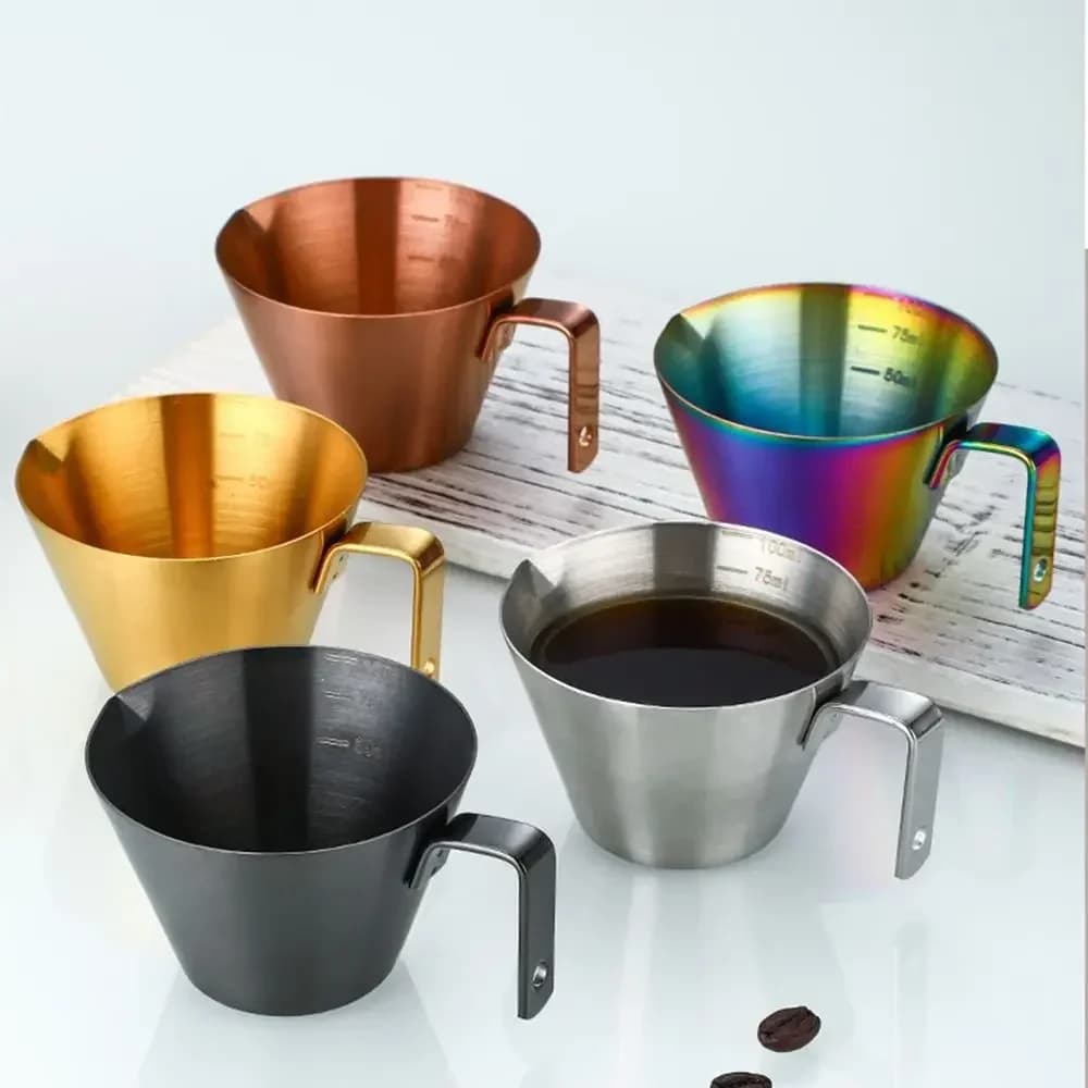 Tasse doseuse pour expresso en acier inoxydable 304 avec graduation