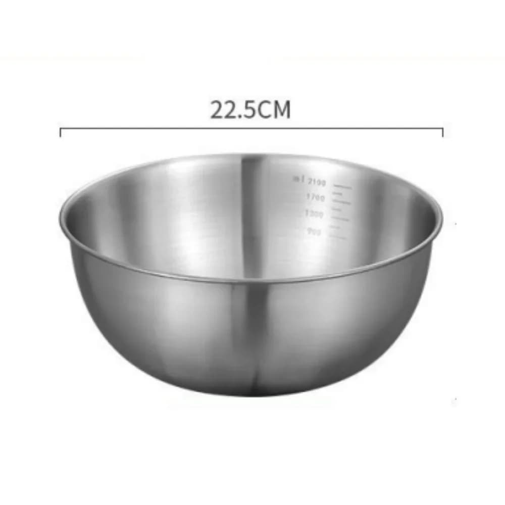 Lot de 1 à 3 bols en acier inoxydable gradués pour cuisine, pâtisserie et conservation des aliments, bols mélangeurs grande capacité