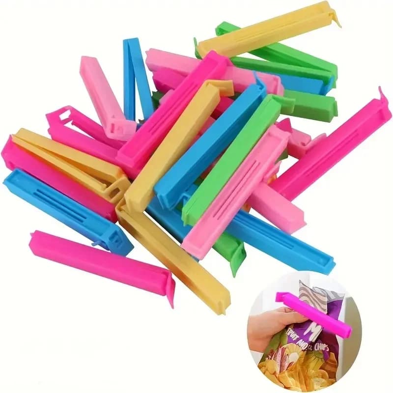 Pinces de fermeture colorées pour sachets alimentaires (5 à 30 pièces)