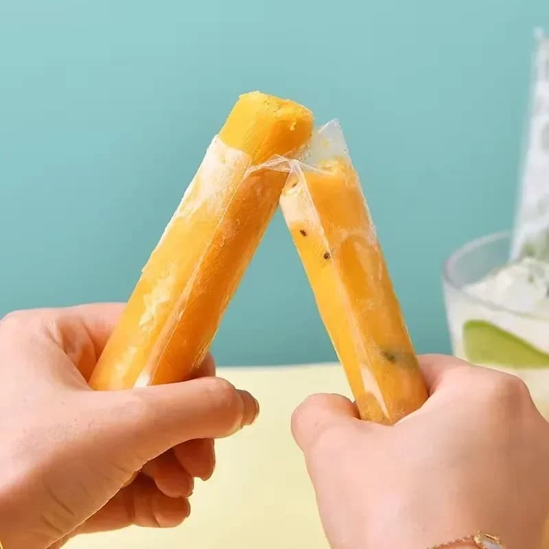 Sachets jetables transparents pour esquimaux et glaces (50/100/200 pièces) - Moules à glaces maison