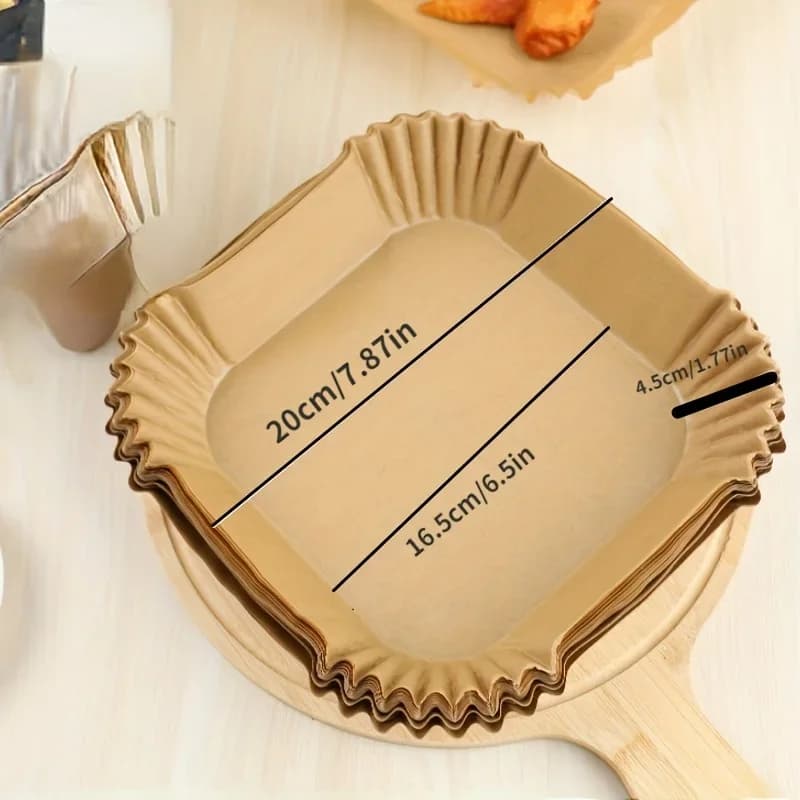 Feuilles de papier cuisson jetables pour friteuse à air - Anti-graisse et imperméables