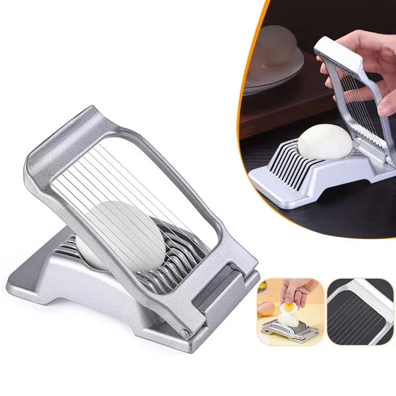 Coupe-œufs robuste en aluminium pour œufs durs et fruits mous