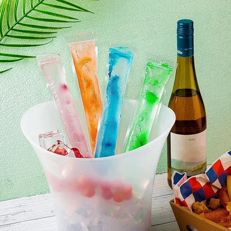 Sachets jetables transparents pour esquimaux et glaces (50/100/200 pièces) - Moules à glaces maison