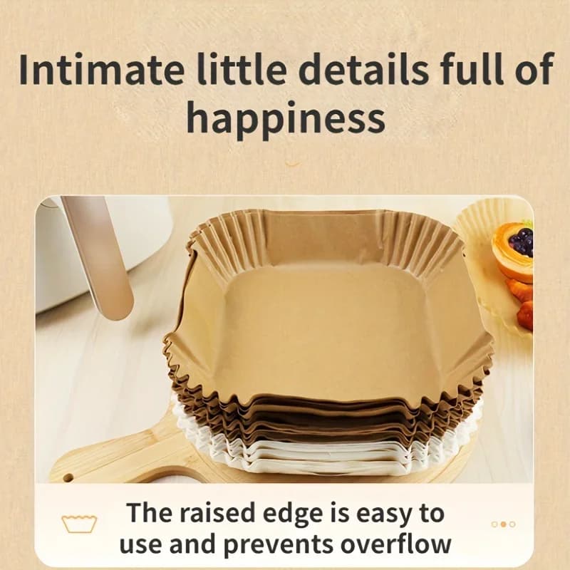 Feuilles de papier cuisson jetables pour friteuse à air - Anti-graisse et imperméables