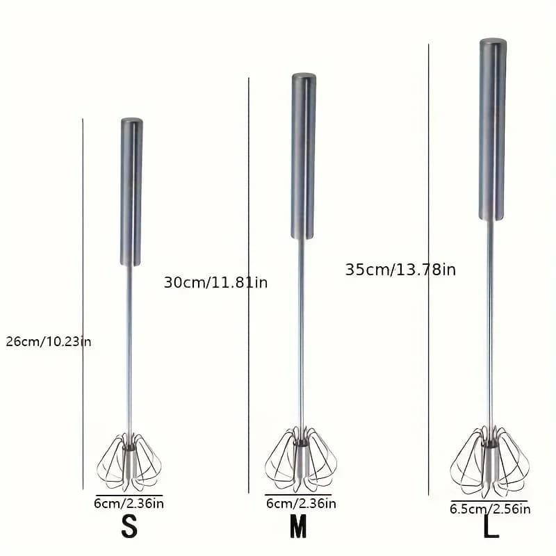 Batteur à œufs semi-automatique en acier inoxydable
