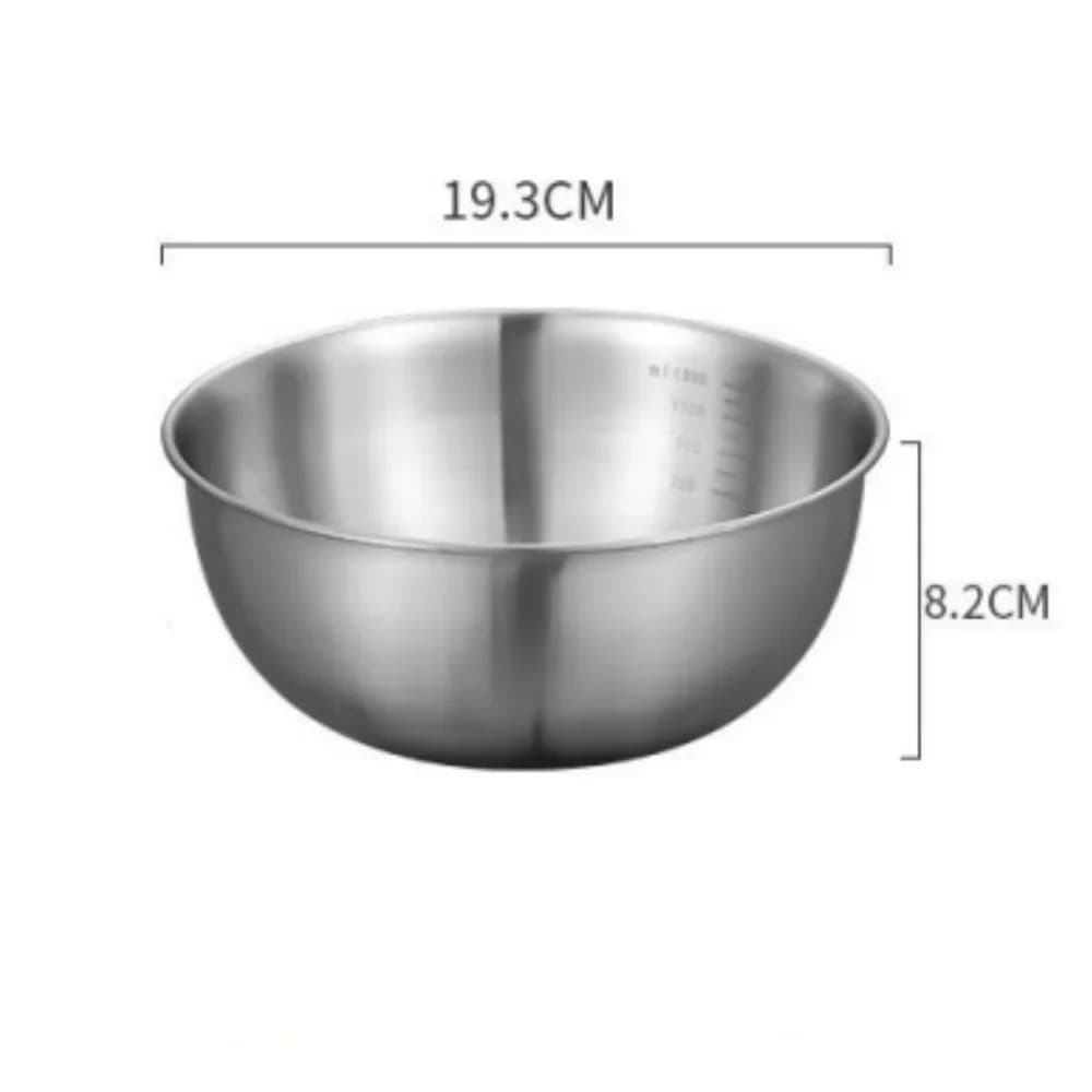 Lot de 1 à 3 bols en acier inoxydable gradués pour cuisine, pâtisserie et conservation des aliments, bols mélangeurs grande capacité