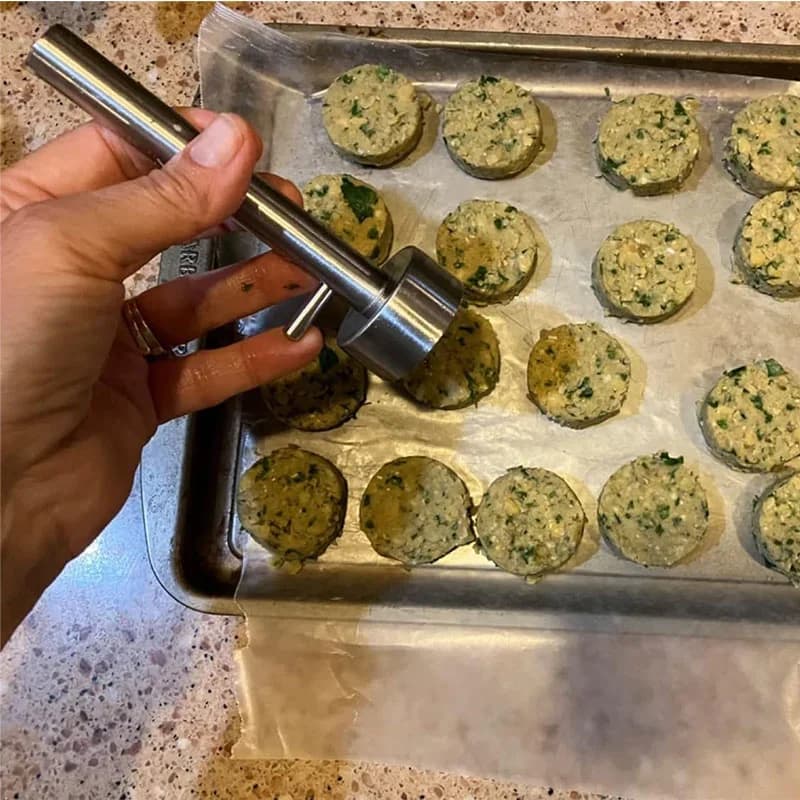 Moule et cuillère à falafels professionnelle en acier inoxydable