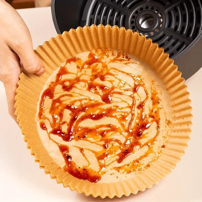 Feuilles de papier cuisson jetables pour friteuse à air - Anti-graisse et imperméables