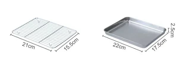 Plaque de cuisson en acier inoxydable avec grille de refroidissement
