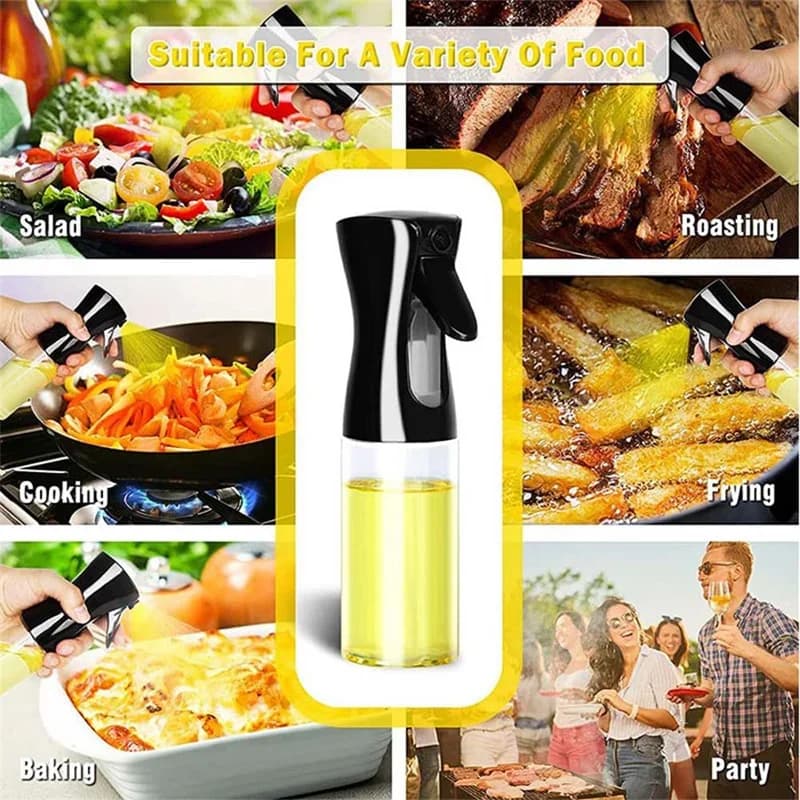 Vaporisateur d'Huile Cuisine 100/200/300/500 ml - Bouteille Spray pour Huile d'Olive et Friteuse sans Huile