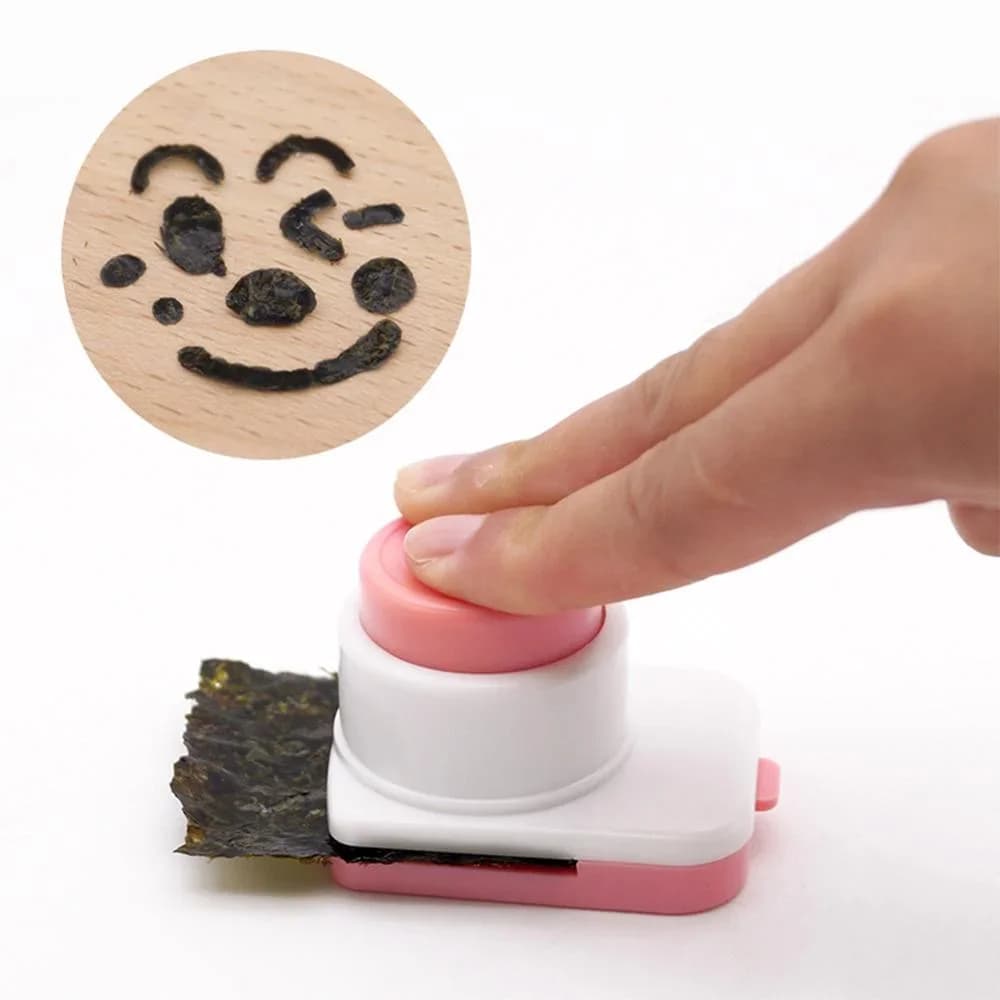 Emporte-pièce pour algues nori et moule à onigiri sourire - Décoration bento et sushi