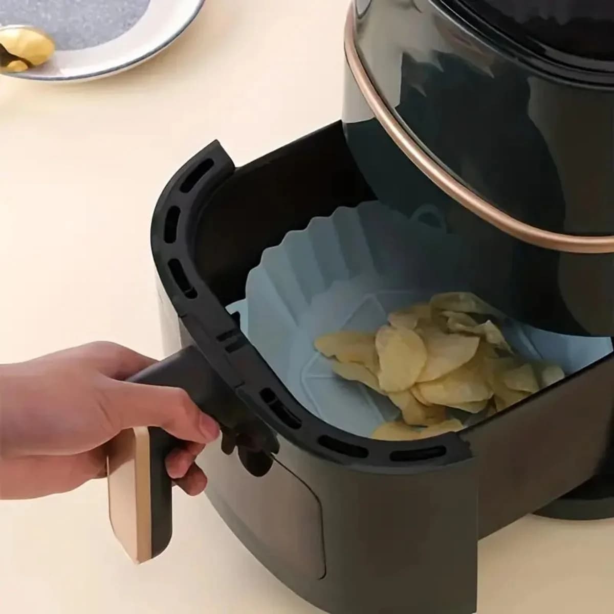 Moule en silicone réutilisable pour Air Fryer - Tapis de cuisson antiadhésif