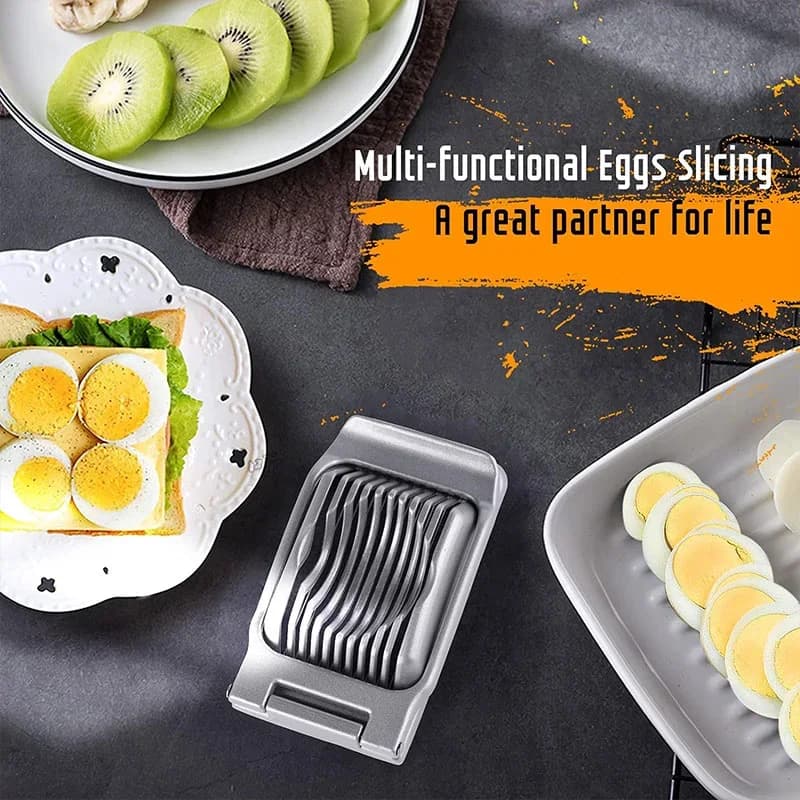 Coupe-œufs robuste en aluminium pour œufs durs et fruits mous
