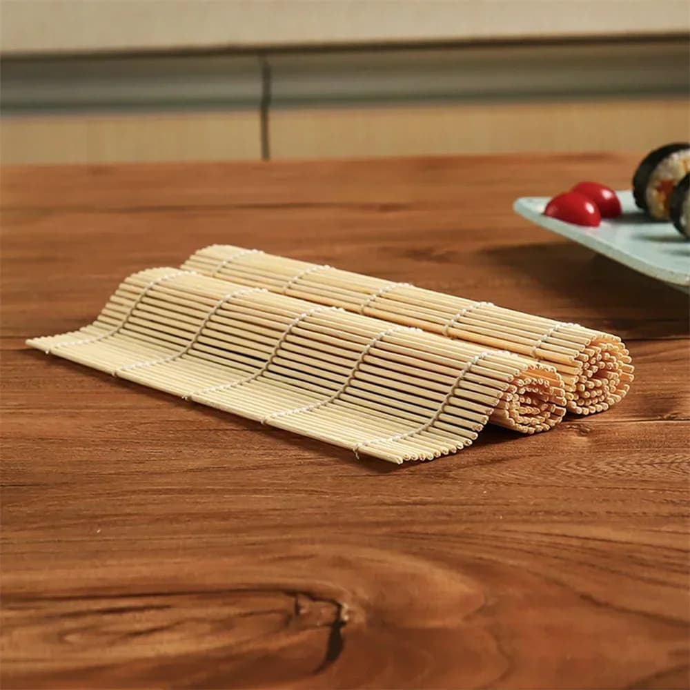 Natte à sushi en bambou - Tapis antiadhésif traditionnel japonais pour rouleaux de maki
