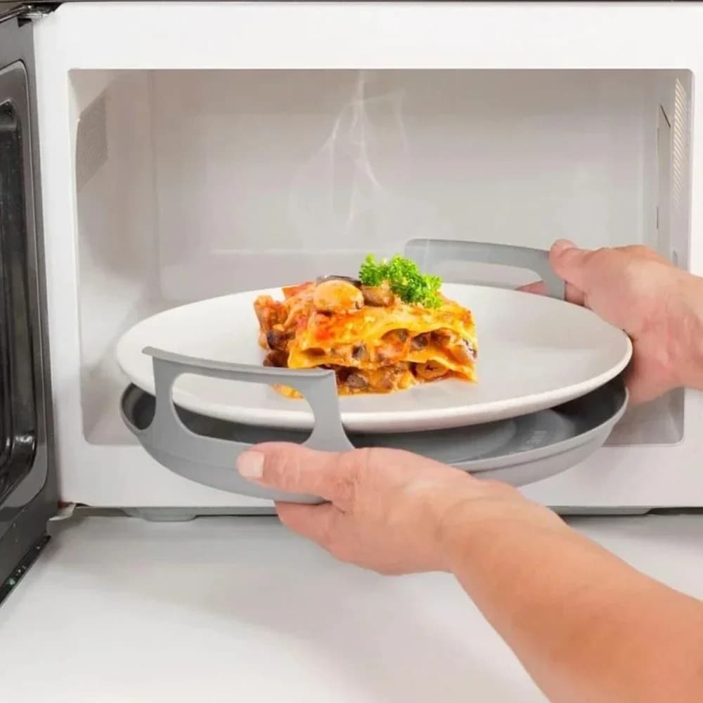 Plateau support pour micro-ondes anti-déformation en PP pour bols et assiettes, facile à nettoyer