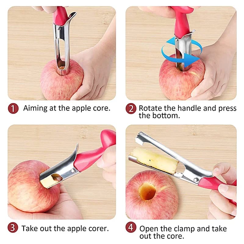 Vide-pomme et poire de qualité supérieure en acier inoxydable